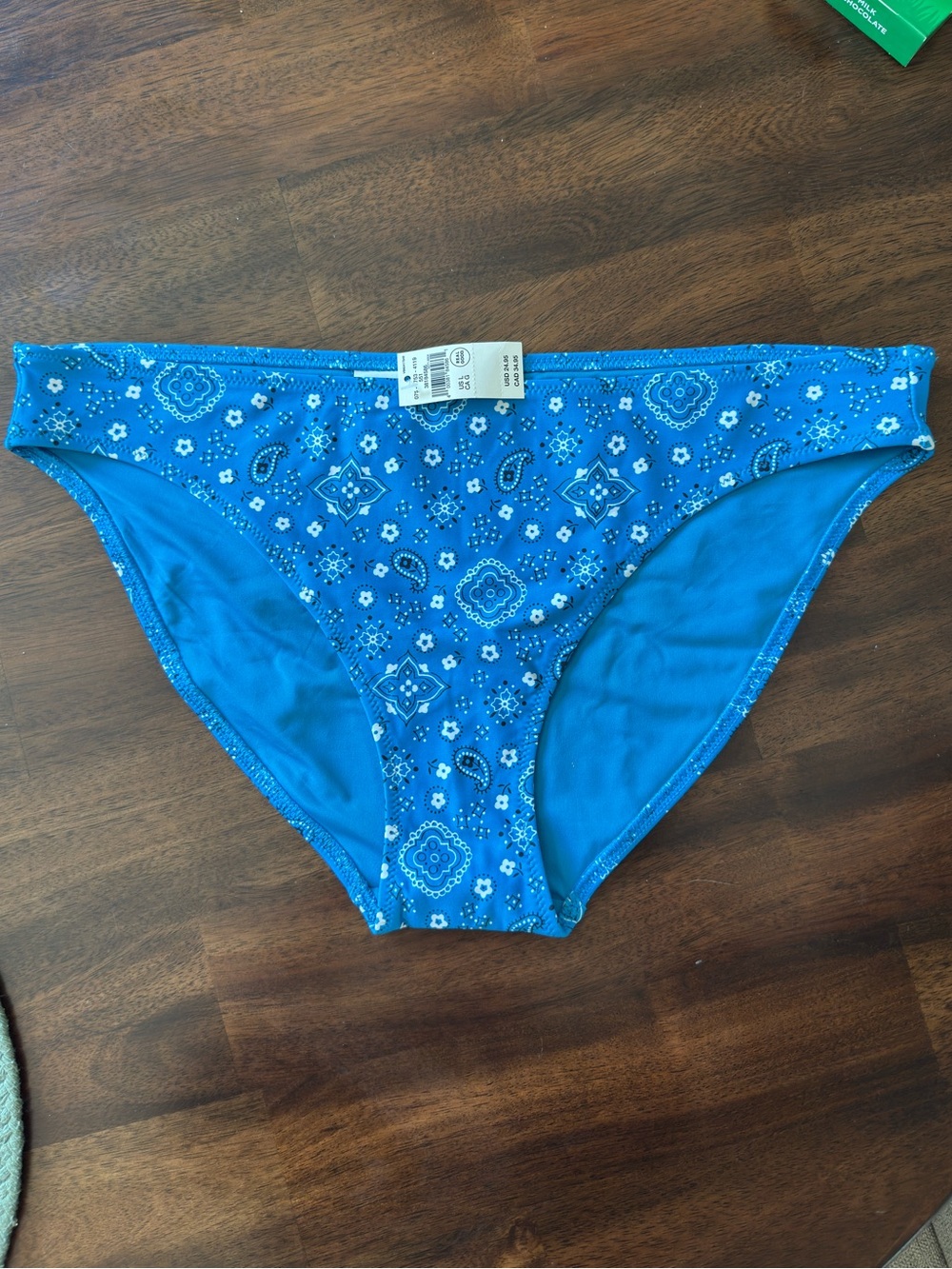 Blue Paisley Bikini Bottoms